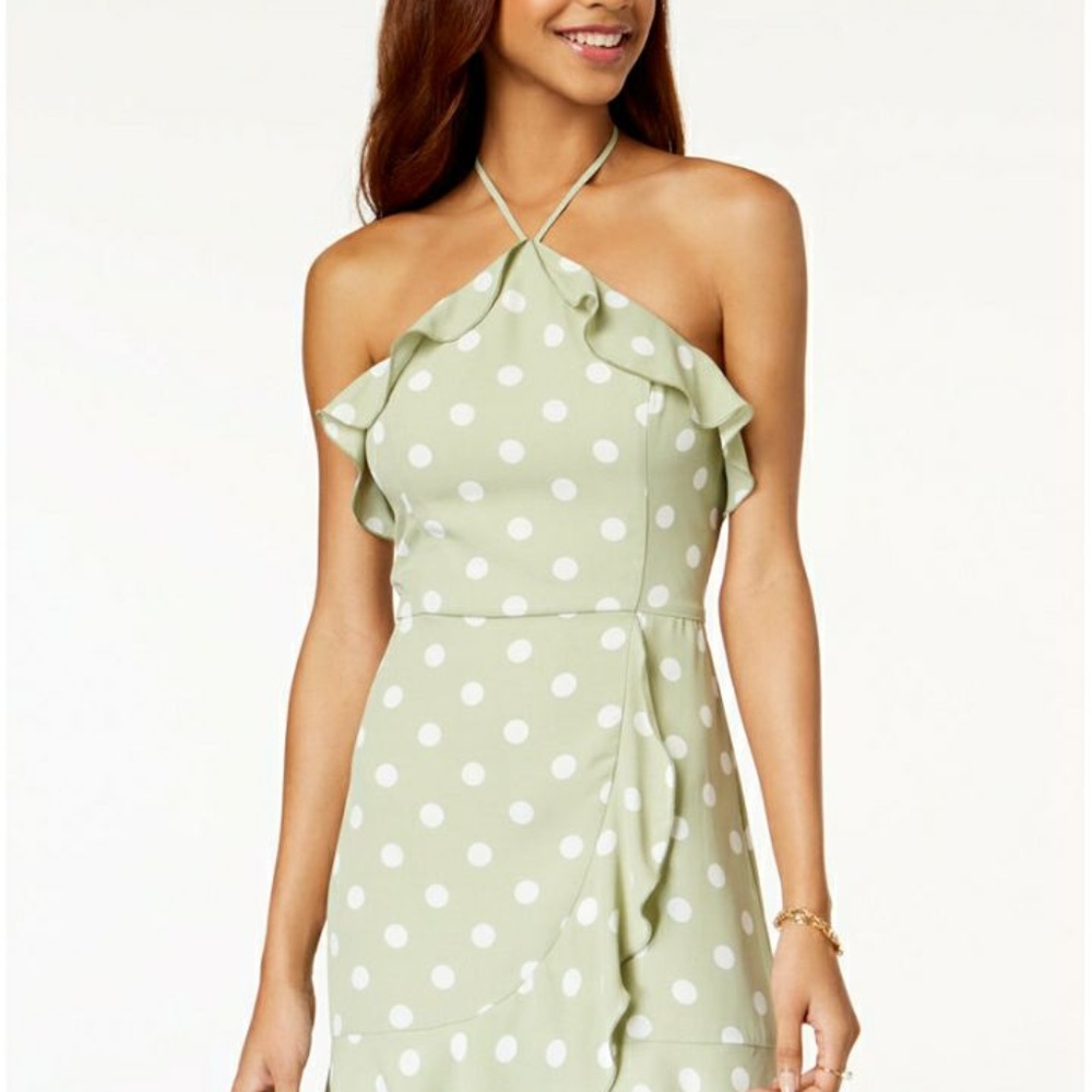 🌼HOST PICK!!!! Ruffled Polka-Dot Halter Dress